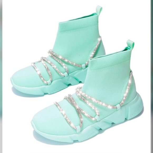 Tiffany Blue Diamond Band Sneaker - Picture 3 of 5